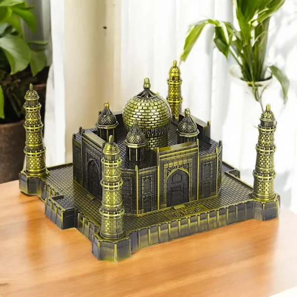 ascension Antique Finish Agra Souvenir Taj Mahal Miniature Showpiece for Study Table Office Desk Living Room Decoration Accessories Souvenir Statue Birthday Gifting Item (Antique) - Image 5