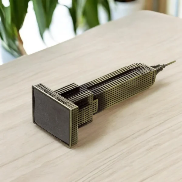 ascension Antique Finish Empire State Building Miniature Showpiece for Study Table Office Desk Living Room Decoration Accessories Replica, Small Metal Souvenir Model Perfect for Home Decor or Gift - Image 4