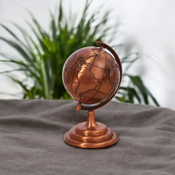 ascension Metal Globe Feng Shui/Vastu for Home Office Study Table Desk Decoration Accessories Educational World Globe for Career Success Education Growth Good Luck Showpiece & Gifting Item (Bronze) - Image 4