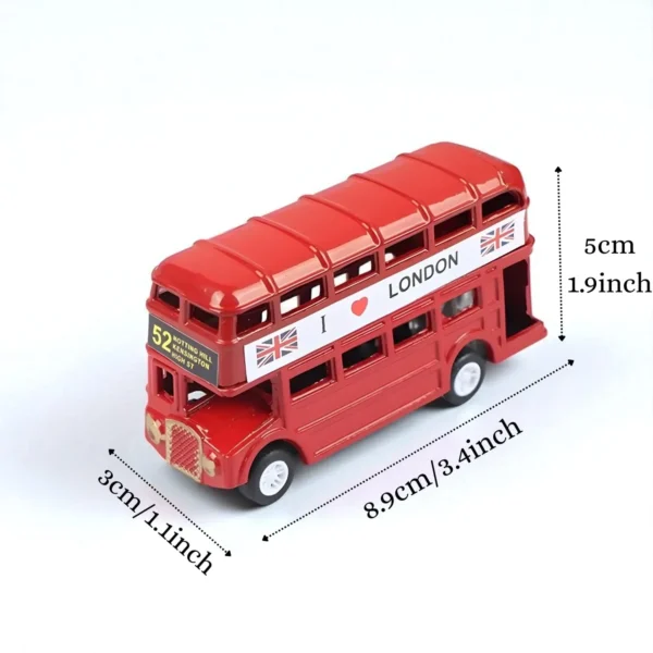 ascension London Double Decker Red Bus Miniature Decorative Showpiece for Home Office Living Room Study Table Desk Decoration Accessories British Collectible Souvenir Showpiece & Kids Gift Item - Image 2