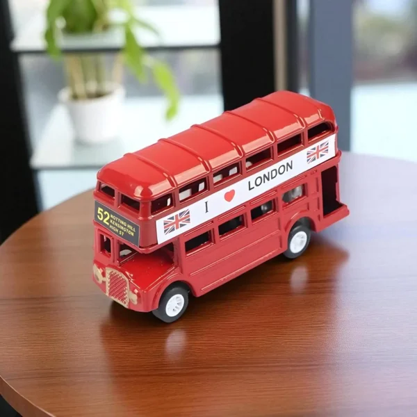 ascension London Double Decker Red Bus Miniature Decorative Showpiece for Home Office Living Room Study Table Desk Decoration Accessories British Collectible Souvenir Showpiece & Kids Gift Item - Image 3