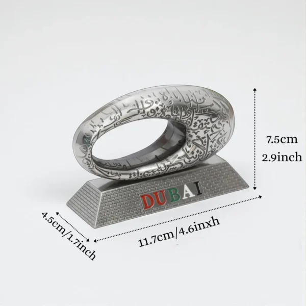 ascension World Famous Building The Museum of The Future Antique Showpiece for Home, Office, Study Table, Desk, Decoration Accessories Dubai Museum of The Future Souvenir Model Gift Item (Silver) - Image 2