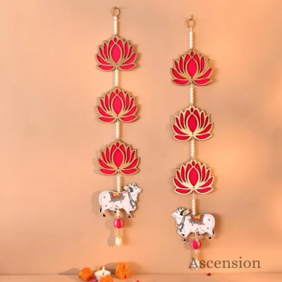 Wooden Lotus Wall Hanging
