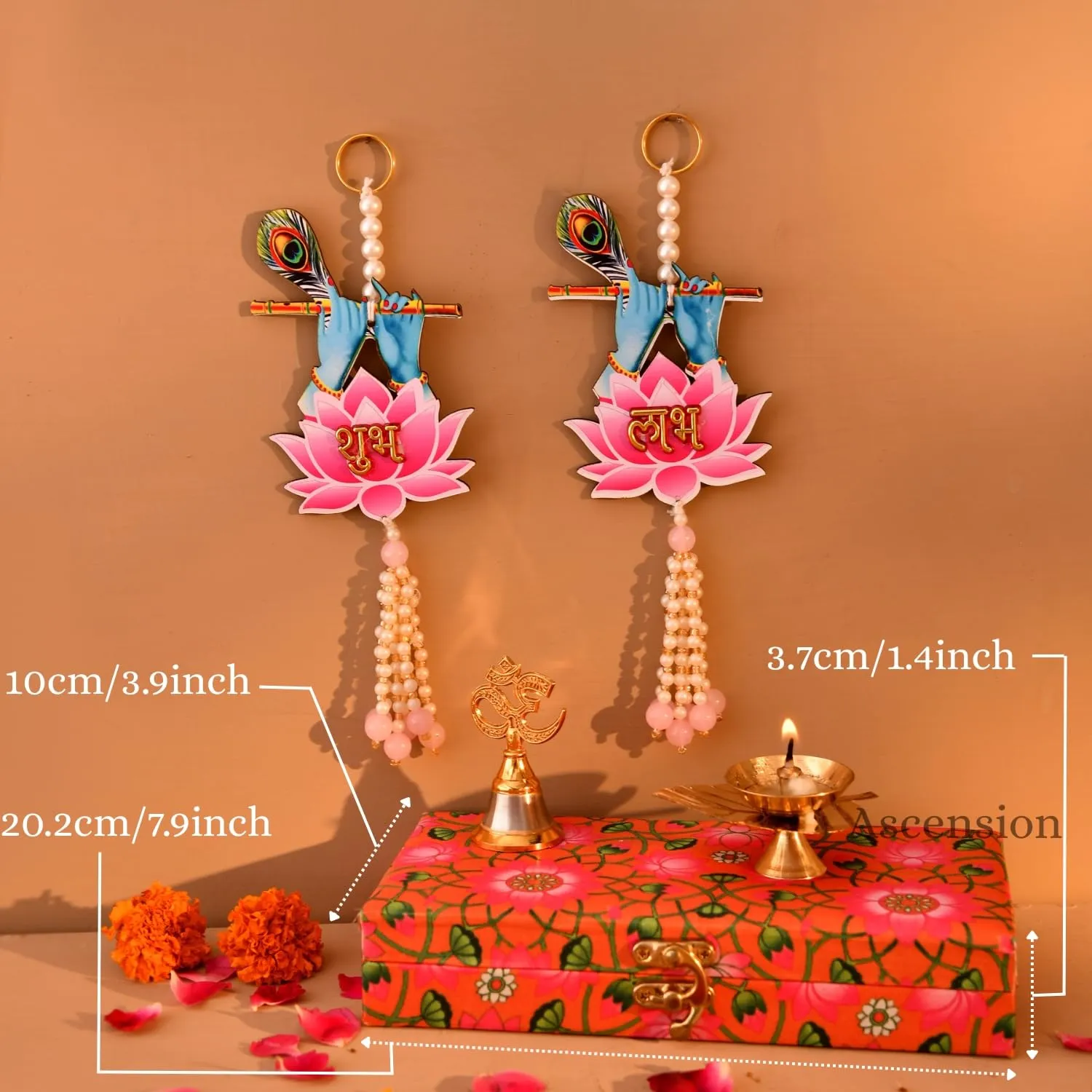 Lotus Shubh Labh Toran With Ghanti