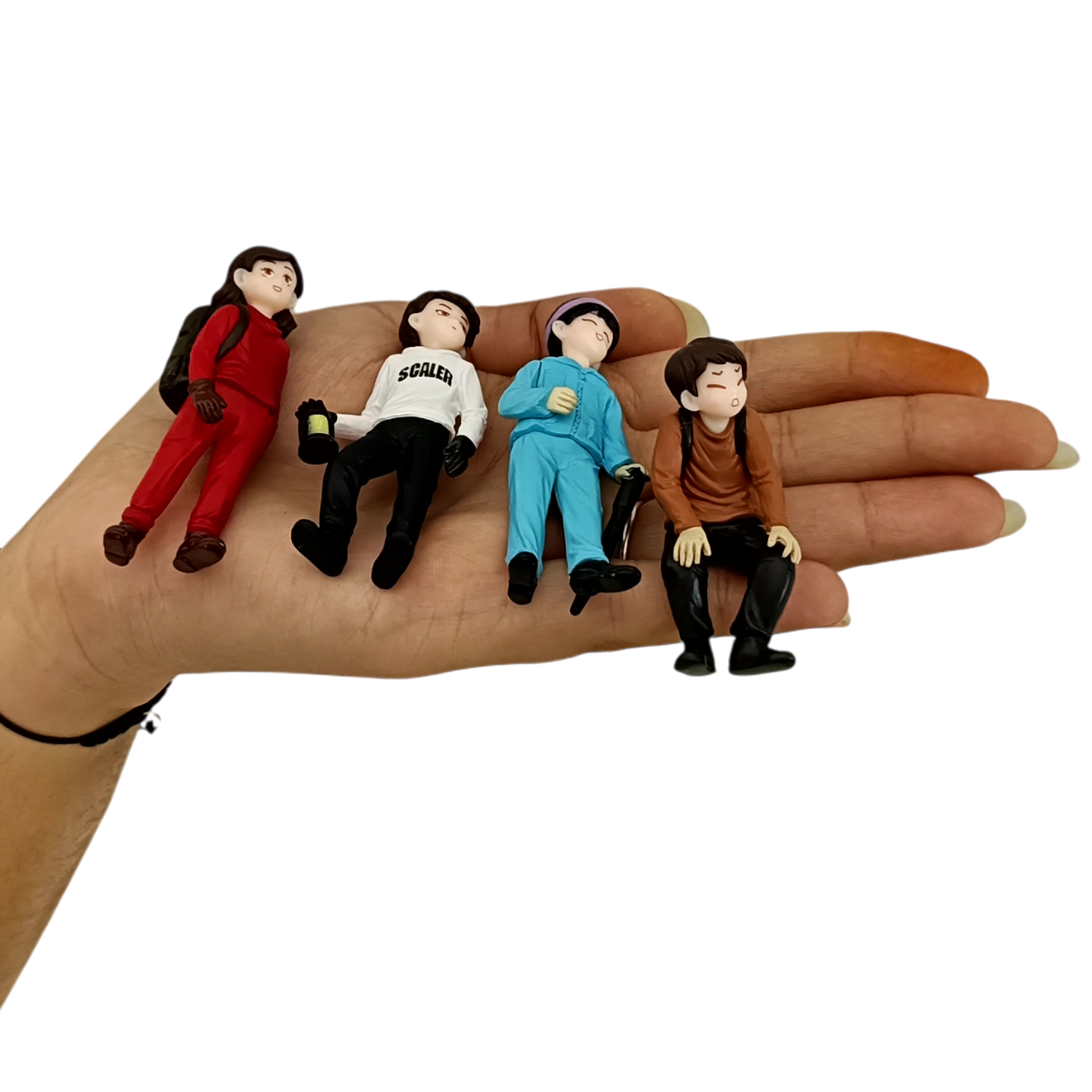 ascension Set of 4 Miniature Hiking Figurines Resin Adventure Theme Mini People for Terrarium, Garden, Desk D?cor & DIY Crafts Miniature Set for Living Room Bed Room Decoration & Gifts Item - Image 3
