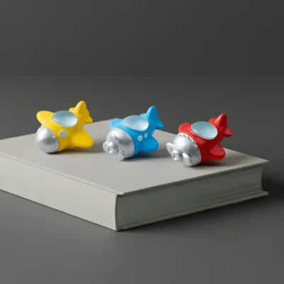 ascension Set of 3 Miniature Airplane Showpiece Perfect for Home Garden and Fairy Gardens Cake Toppers Decoration Unique Gift Idea for Kids Dollhouse Miniatures for Home Decor Kids Gift Item