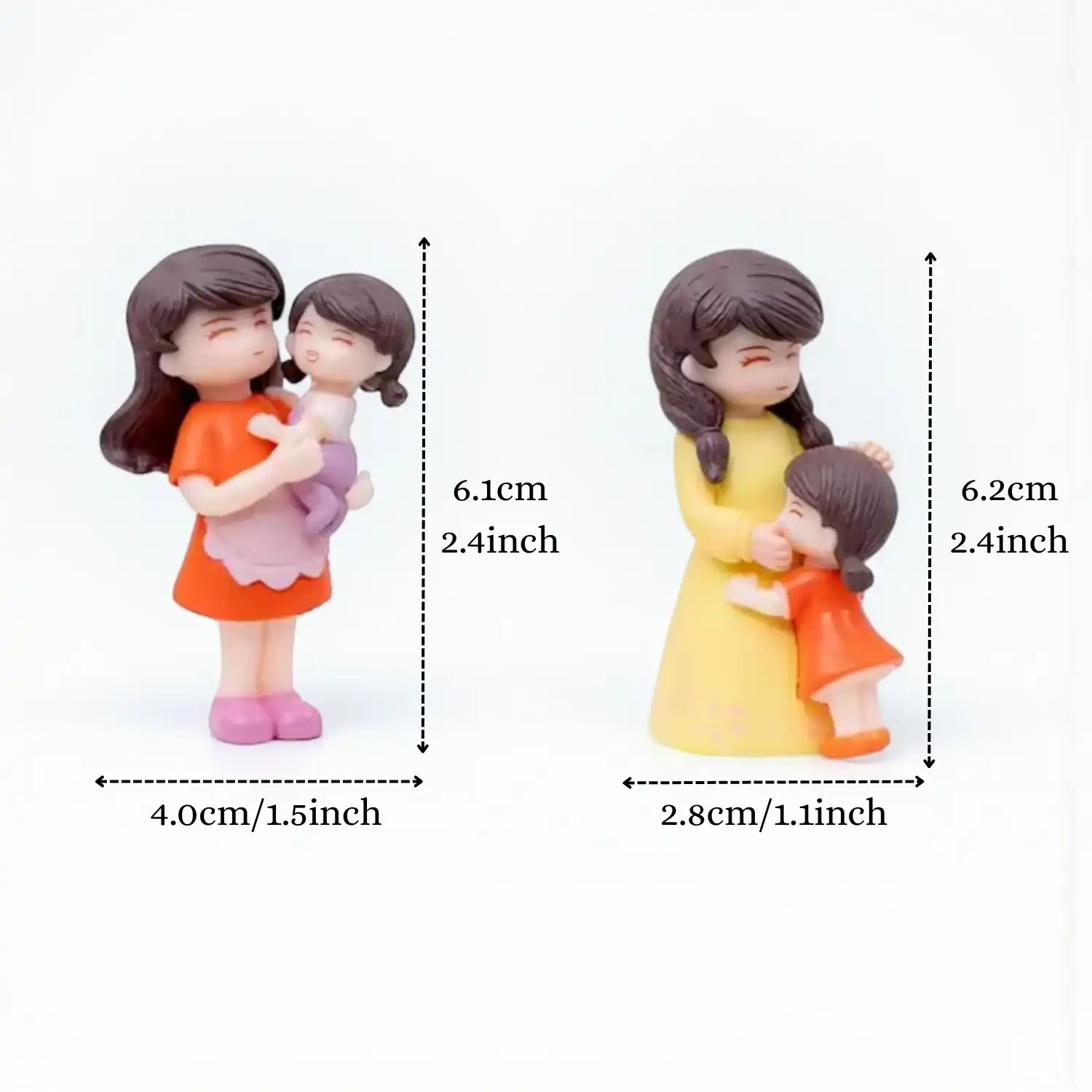 ascension Cute Mother and Child Miniature Figurines Set for Girlfriend Boyfriend Figurines and Valentine Decor Items Showpiece for Valentines Gift Miniature Set for Living Room Bed Room Decoration - Image 3