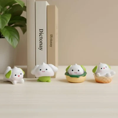 ascension 4 Pieces of Cute Dogs Miniature Set Unique Gifts for Girlfriend Boyfriend Dog Miniature Set for Garden D?cor, Living Room, Office, Restaurant Decoration, Doll House Decor