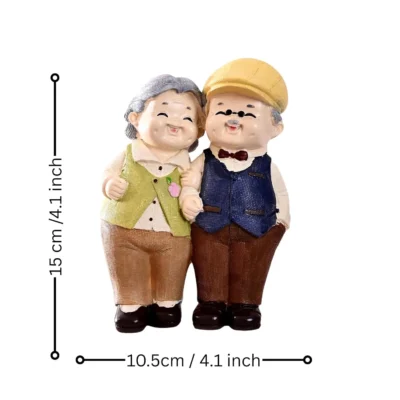 Old Couple Resin Love Showpiece