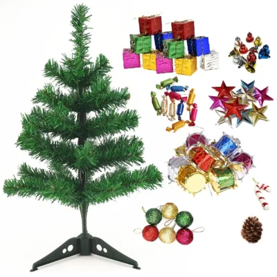 Ascension Christmas Tree Tree with Solid Plastic Legs Perfect for Christmas Decoration 1 Feet Christmas Tree with Stand Artificial Christmas Tree Xmas Tree for Indoor Outdoor Holiday Home Decoration