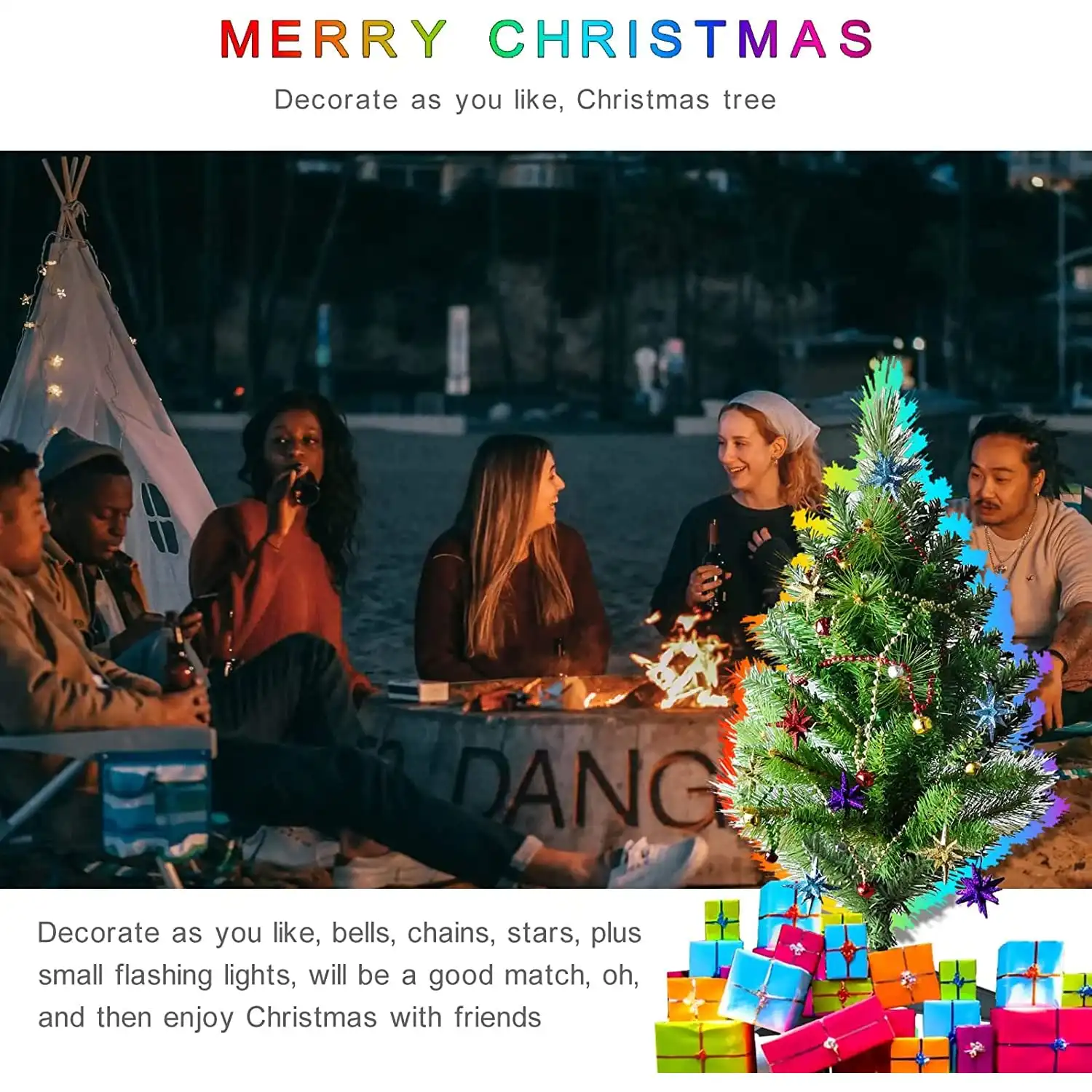 Ascension Christmas Tree Tree with Solid Plastic Legs Perfect for Christmas Decoration 1 Feet Christmas Tree with Stand Artificial Christmas Tree Xmas Tree for Indoor Outdoor Holiday Home Decoration - Image 3