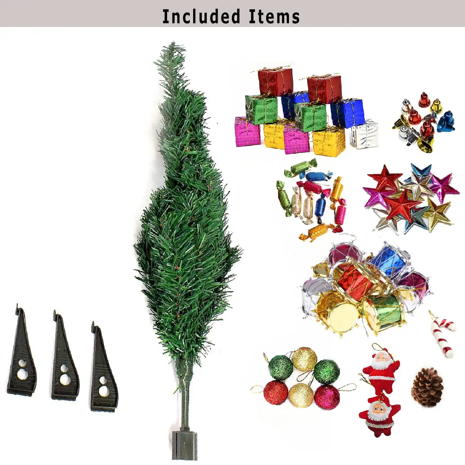 Ascension Christmas Tree Tree with Solid Plastic Legs Perfect for Christmas Decoration 1 Feet Christmas Tree with Stand Artificial Christmas Tree Xmas Tree for Indoor Outdoor Holiday Home Decoration - Image 6