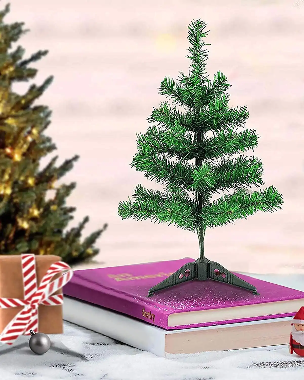 Ascension Mini Artificial Christmas Tree Xmas Normal Tree with Solid Plastic Legs,Light Weight DIY Decoration Decor Perfect for Christmas 2 Feet Christmas Tree - Image 2