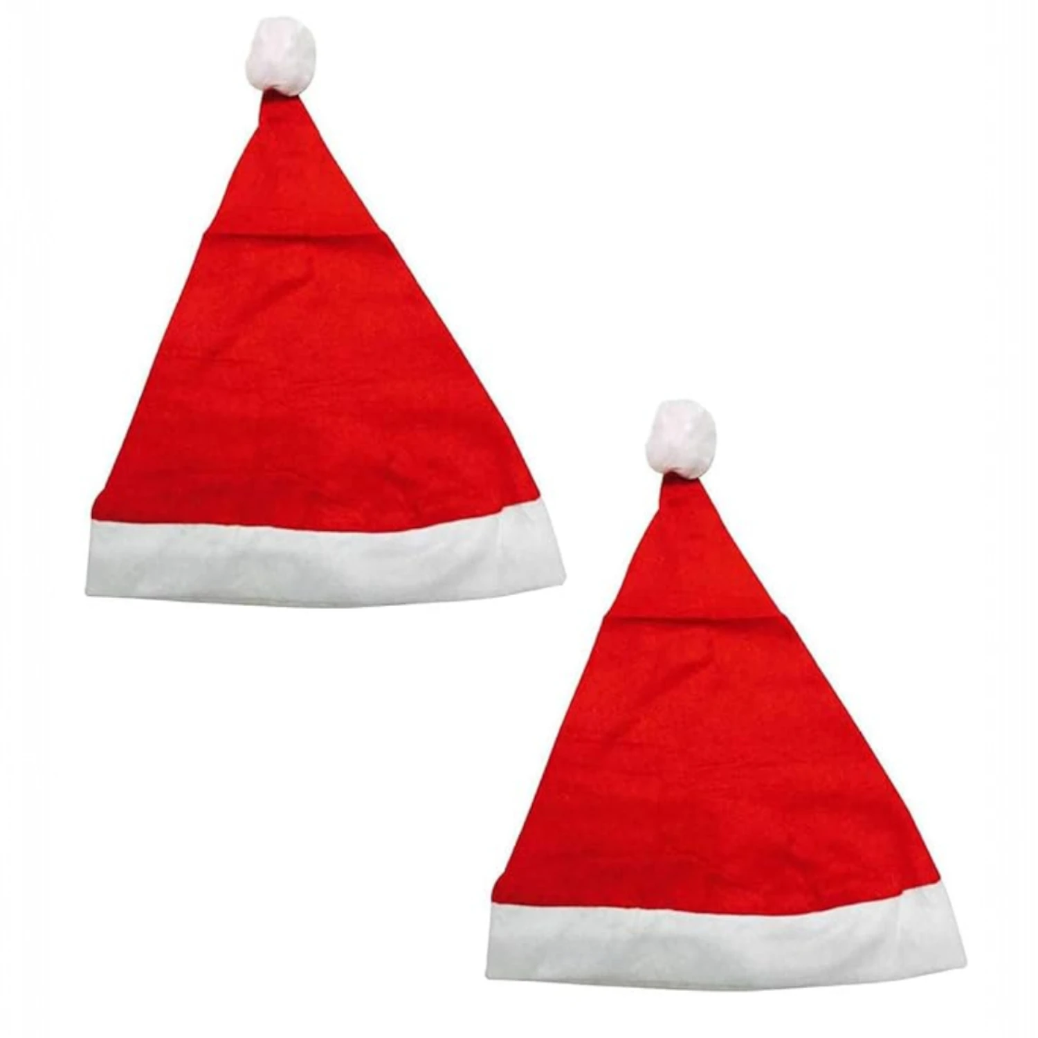 Ascension 2pcs Christmas Santa Claus Hat/Santa Claus Cap Merry Christmas Hat Cap for Christmas/Xmas Party Celebration ( Pack Of 2)