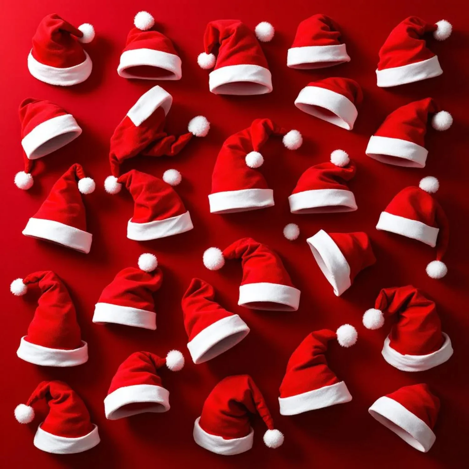 Ascension 20pcs Christmas Santa Claus Hat/Santa Claus Cap Merry Christmas Hat Cap for Christmas/Xmas Party Celebration