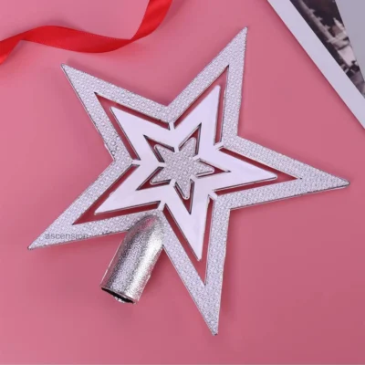 Ascension Christmas Star Tree Top Silver Star for Tree Decorations