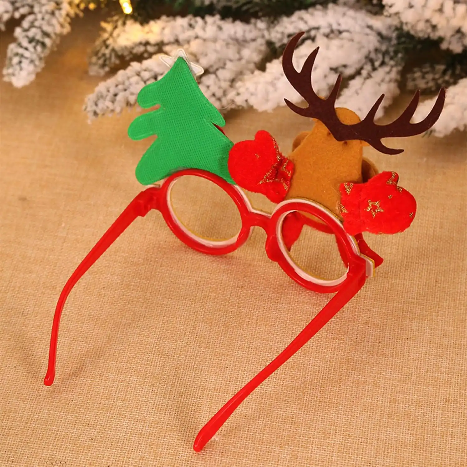 Ascension 2Pcs Christmas Theme Eyeglasses Goggles Merry Christmas Xmas Party Accessories Christmas Party GogglesChristmas Gift for Kids Assorted Design Christmas Goggles - Image 6