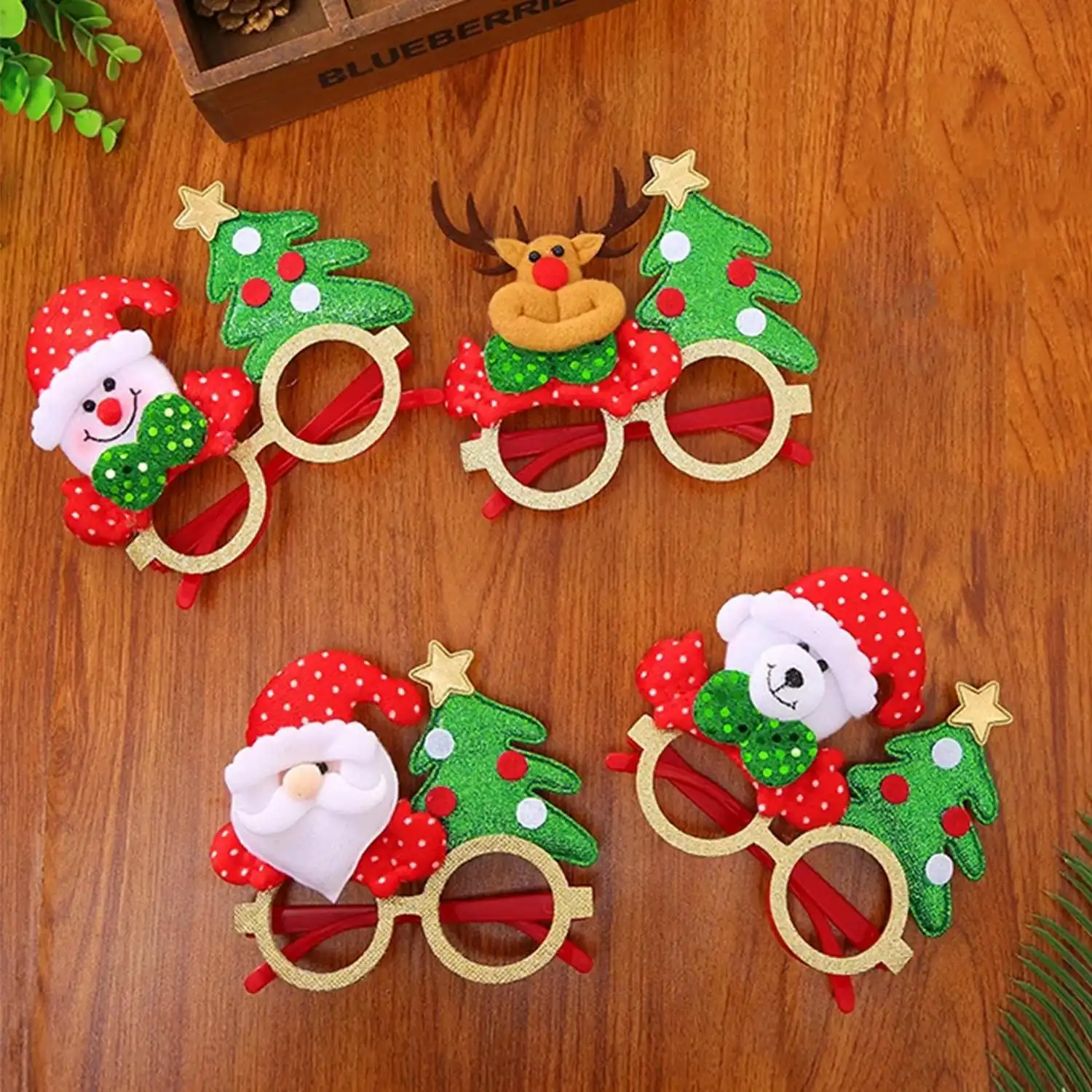 Ascension 2Pcs Christmas Theme Eyeglasses Goggles Merry Christmas Xmas Party Accessories Christmas Party GogglesChristmas Gift for Kids Assorted Design Christmas Goggles - Image 7