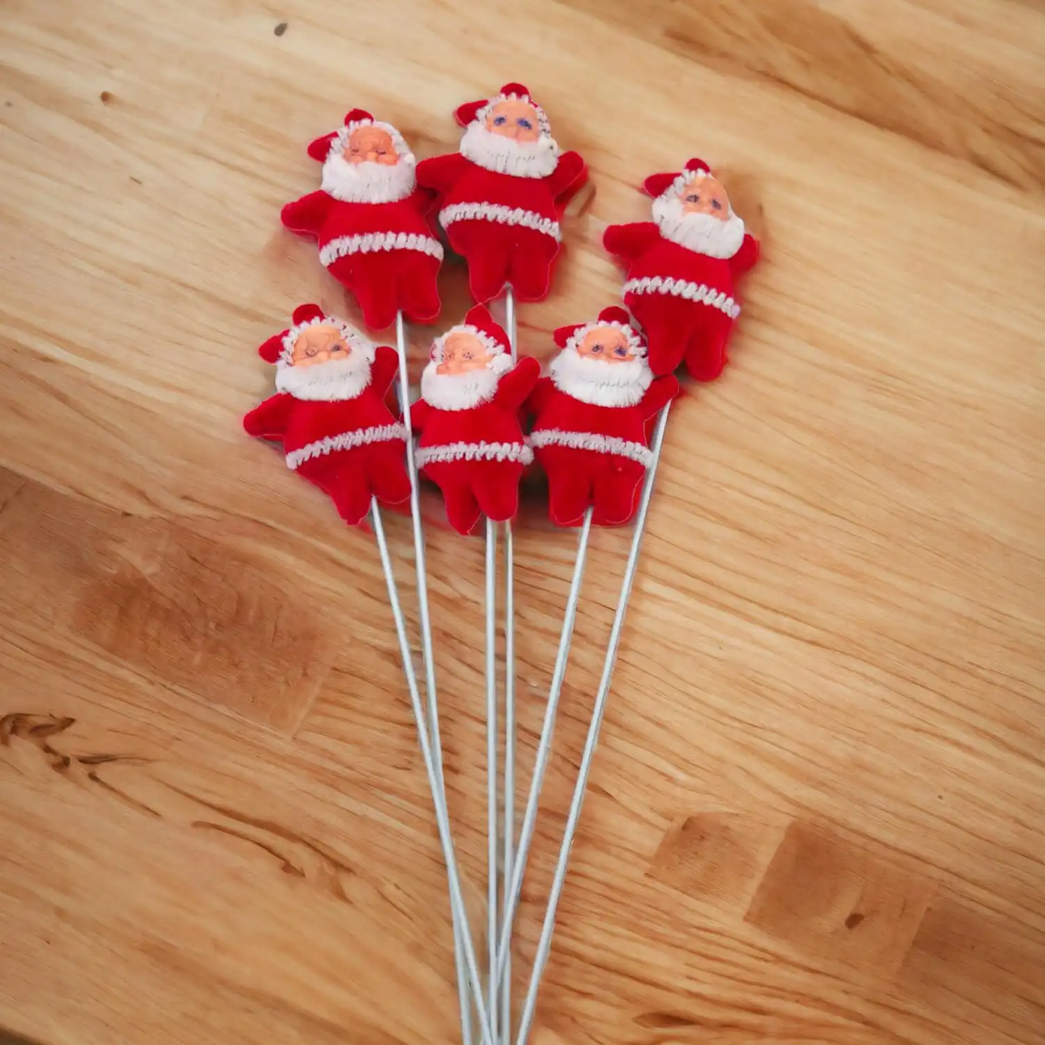 Ascension Pack of 6 Santa Claus Sticks Christmas/Xmas Gift for Kids/Children Sticks for Christmas Tree Decoration Christmas Return Gift Items for Kids