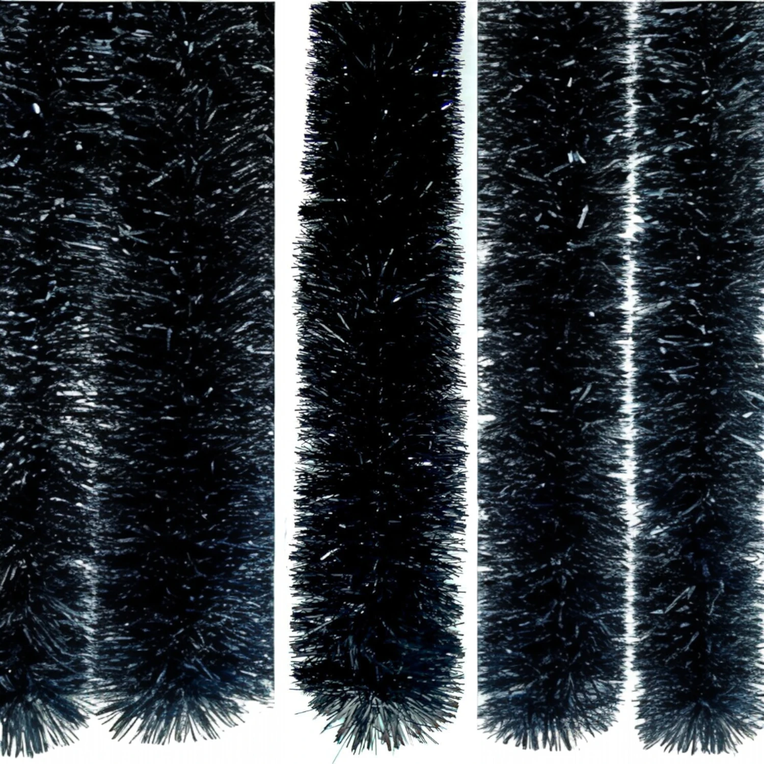 ascension 5 Pcs Black Garland for Christmas Home Decoration Artificial Tinsel Garland Black Heavy Christmas Strings, Ribbon for Xmas Christmas Tree Decoration Holiday Decoration (Copy) - Image 4