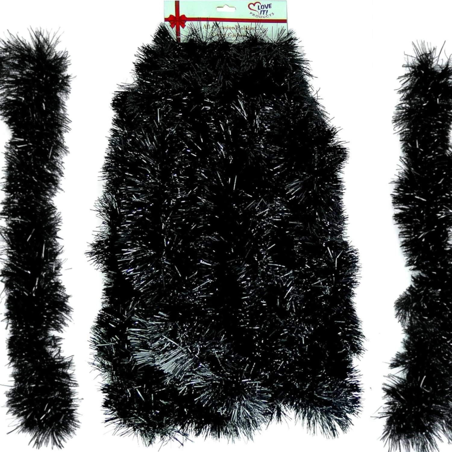 ascension 5 Pcs Black Garland for Christmas Home Decoration Artificial Tinsel Garland Black Heavy Christmas Strings, Ribbon for Xmas Christmas Tree Decoration Holiday Decoration (Copy)