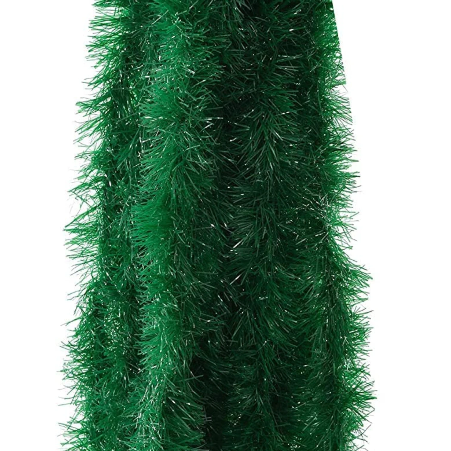 ascension 10 Pcs Green Garland for Christmas Home Decoration Artificial Tinsel Garland Green Christmas Strings, Ribbon for Xmas Christmas Tree Decoration Holiday Decoration