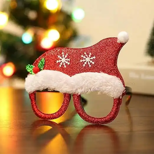 ascension Christmas Theme Eyeglasses Goggles Merry Christmas Xmas Party Accessories Christmas Party Goggles Christmas Gift for Kids Santa Claus Eyeglasses Christmas Party Decor Items (Pack of 1) - Image 2