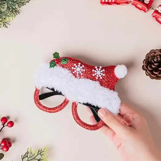 ascension Christmas Theme Eyeglasses Goggles Merry Christmas Xmas Party Accessories Christmas Party Goggles Christmas Gift for Kids Santa Claus Eyeglasses Christmas Party Decor Items (Pack of 1) - Image 4