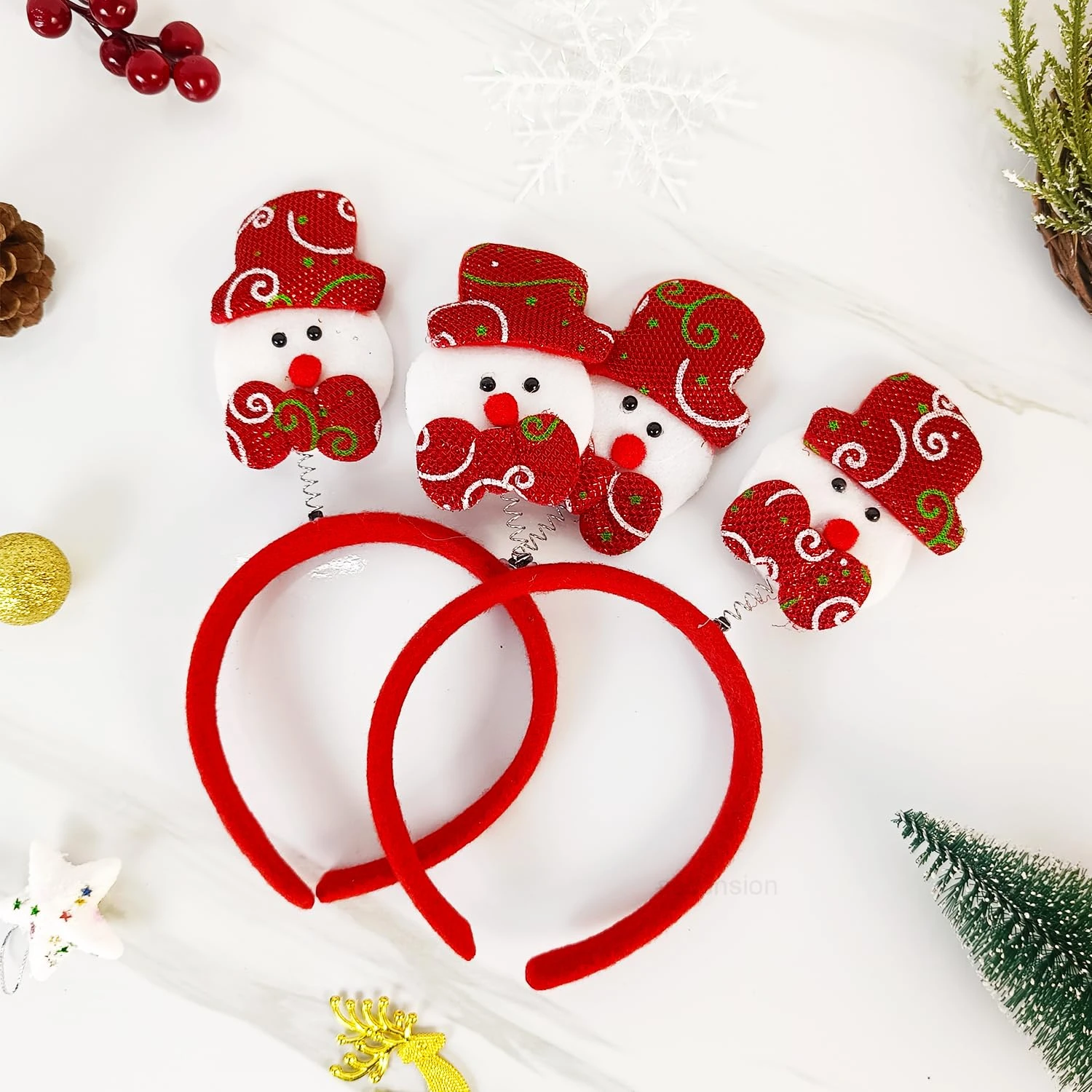 ascension Santa Claus Slap Headband Santa Christmas Theme Party Accessories for Kids (Pack Of 2)