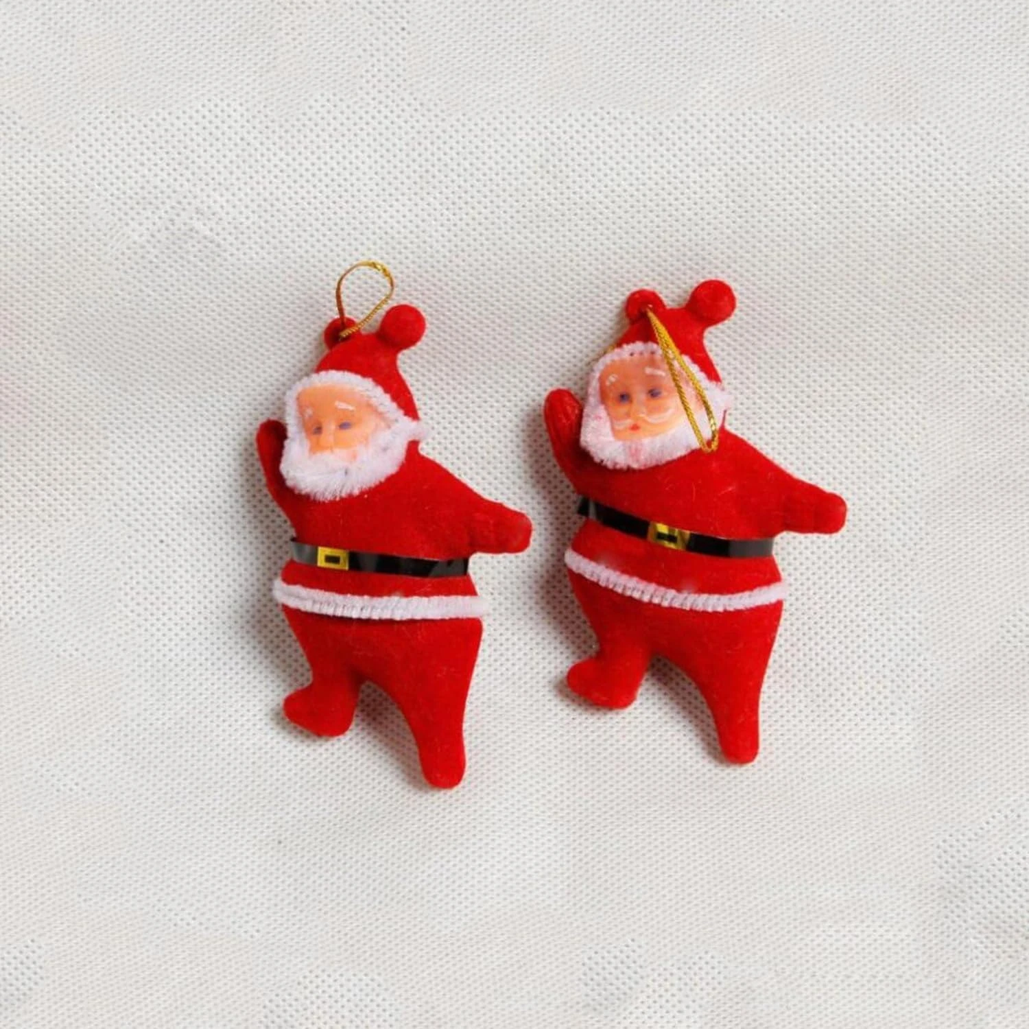 Ascension Pack of 2 Christmas Mini Santa Claus Hanging Ornament for Christmas Decoration Cutie Santa Claus Toy for Gifts Santa Claus Mini Hanging Ornaments for Christmas Tree Decoration Items