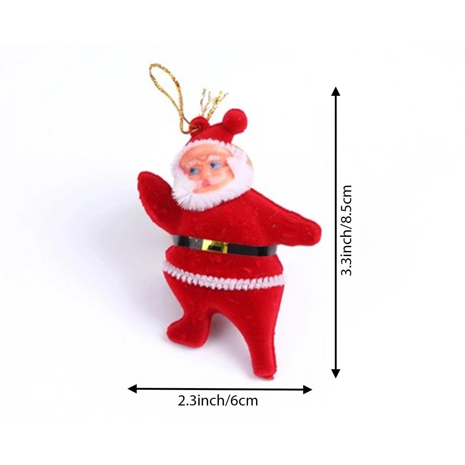 Ascension Pack of 2 Christmas Mini Santa Claus Hanging Ornament for Christmas Decoration Cutie Santa Claus Toy for Gifts Santa Claus Mini Hanging Ornaments for Christmas Tree Decoration Items - Image 3
