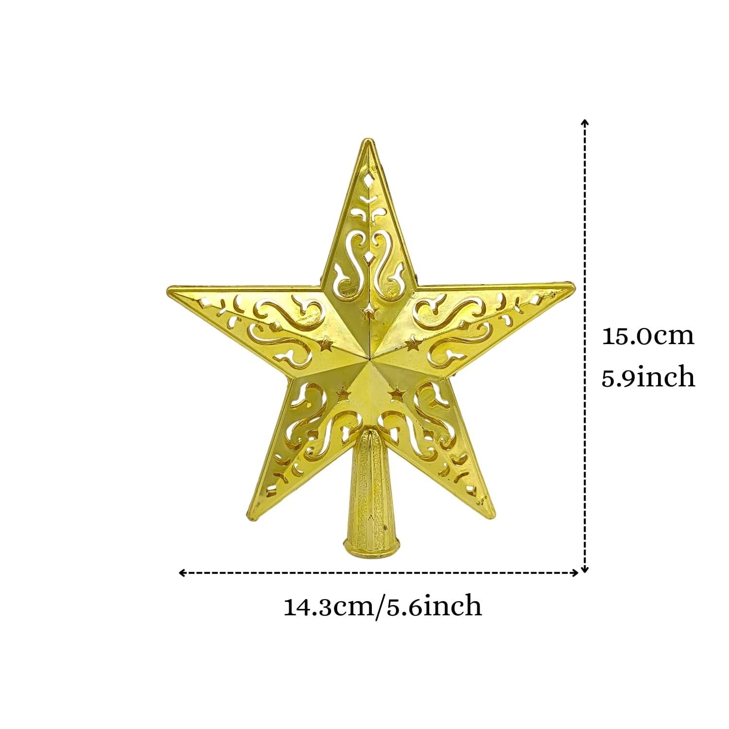 Ascension 1 Pc Christmas Tree Hanging Star for Christmas Decoration Tree Top Xmas Hangings Ornaments, New Year Decoration & Gift Item - Image 3