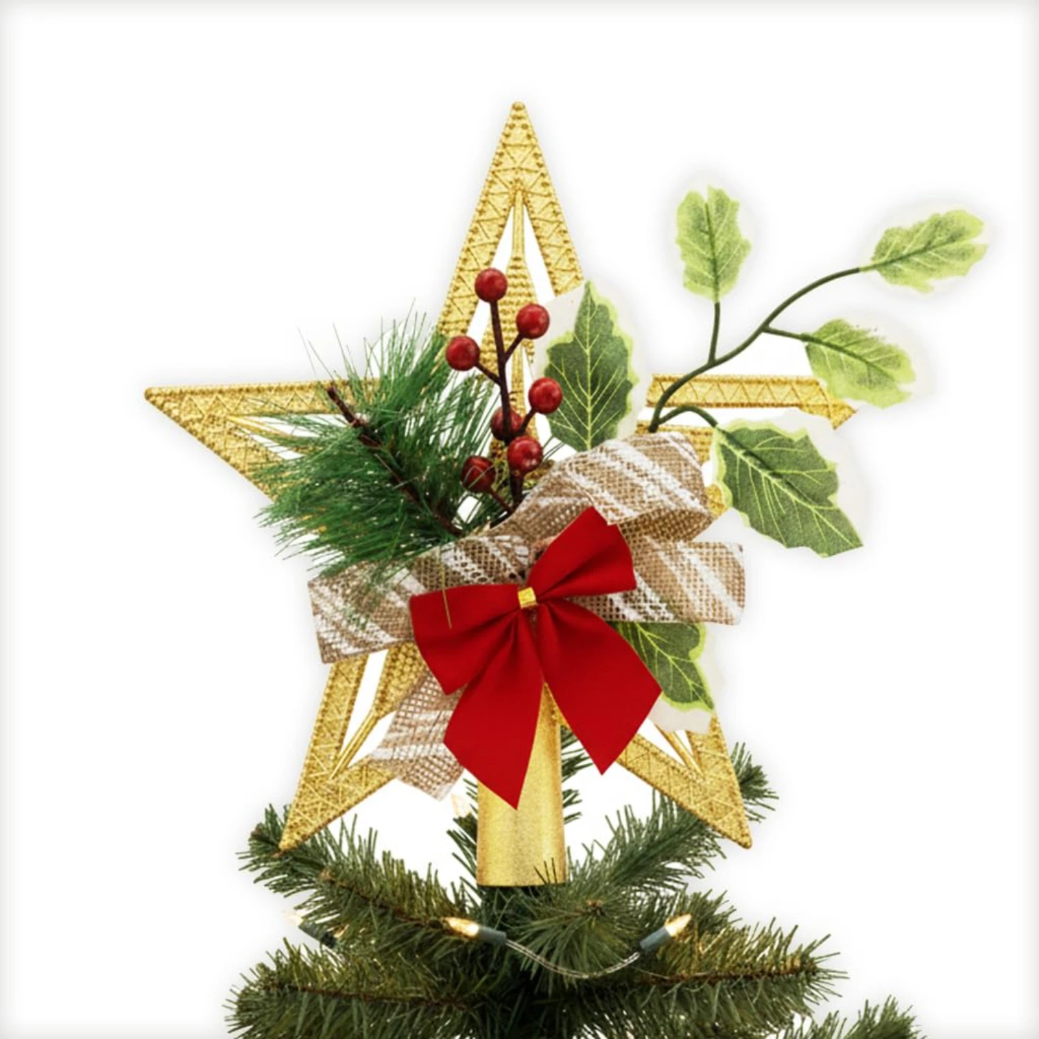 Ascension 1 Pc Christmas Tree Topper Star Golden for Tree Decorations Tree Top Xmas Hangings Ornaments for Xmas Party, Birthday, New Year Decoration Christmas Tree Hanging Star & Gift Item (Copy)
