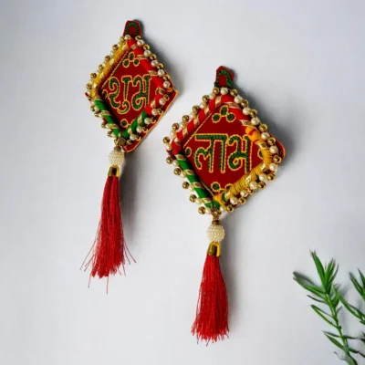 Ascension Design Subh Labh Tradiational Art Handmade Door Bandarwal Toran for Home Decor Hangings. Decoration Auspicious Entrance & Pooja Room for Diwali Weeding Housewarming & Good Luck(Multi color)
