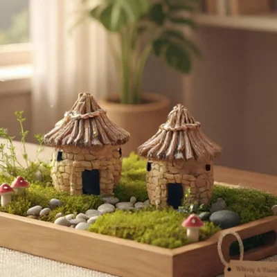 Miniature Toy Huts for Dollhouse