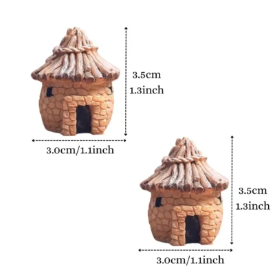 Miniature Toy Huts for Dollhouse