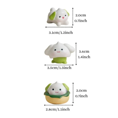 3 Pcs Cute Dogs Miniature Set
