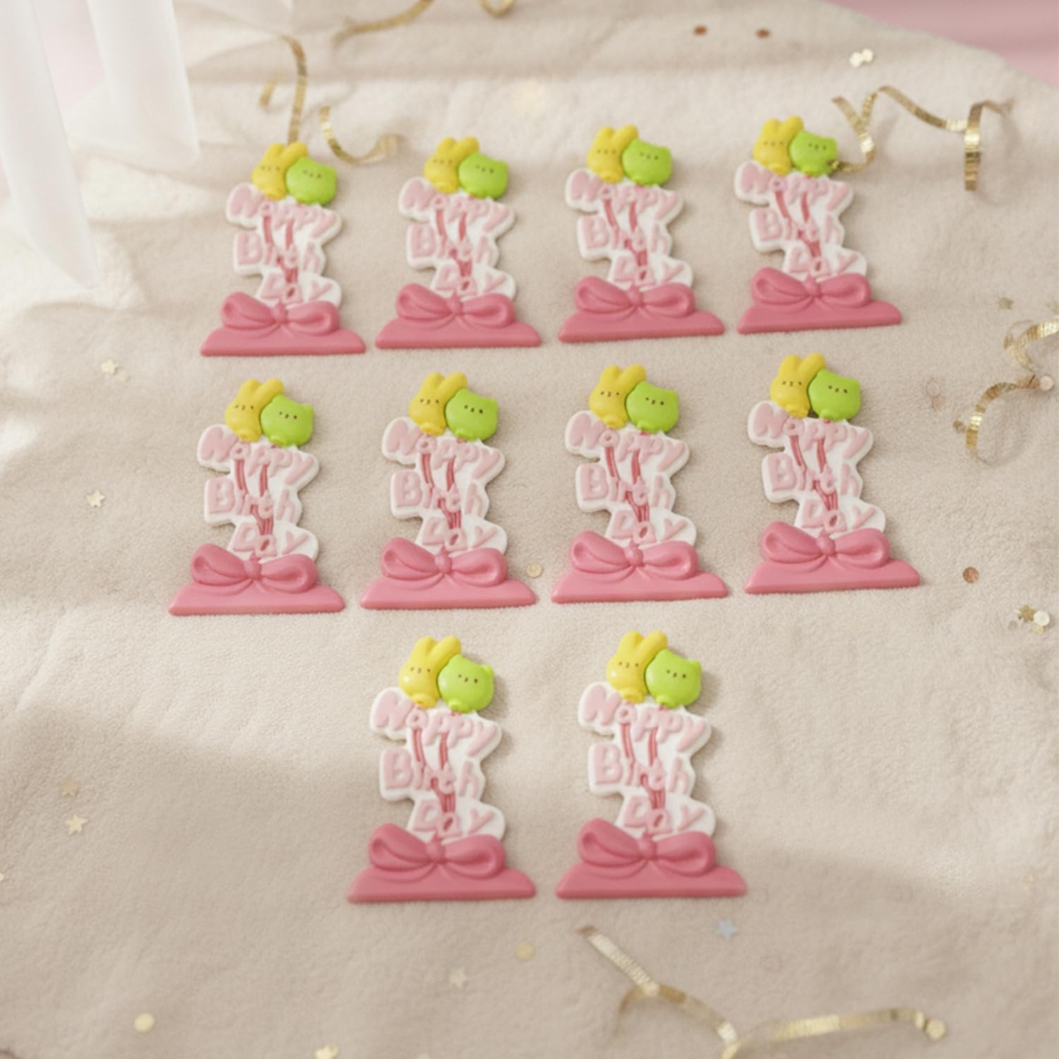 Cute Resin Birthday Cake Topper