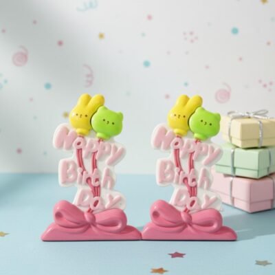 Cute Resin Birthday Cake Topper