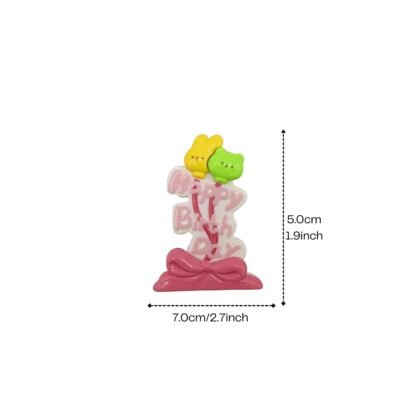 Cute Resin Birthday Cake Topper
