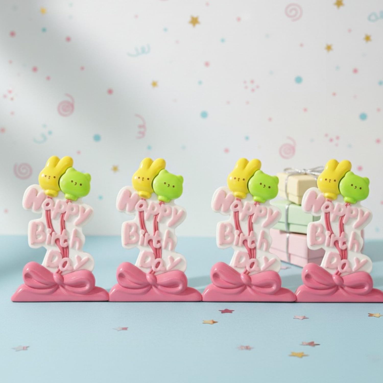 Cute Resin Birthday Cake Topper