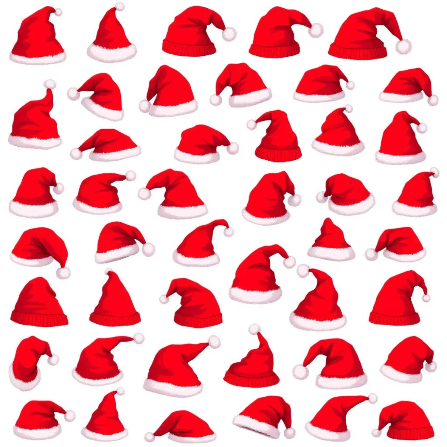 Ascension 30pcs Christmas Santa Claus Hat/Santa Claus Cap Merry Christmas Hat Cap for Christmas/Xmas Party Celebration