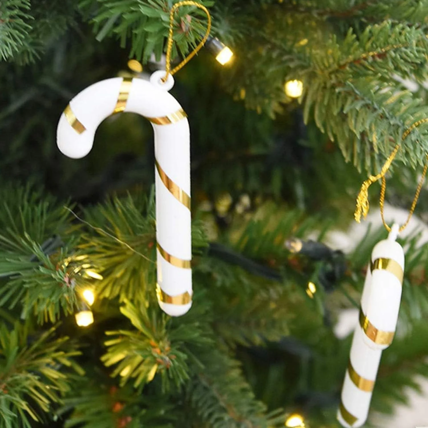 Ascension Pack of 12 Multicolor Candy Sticks Ornaments Christmas Tree Decorations Items Xmas Hanging Props Accessories Xmas Tree Decor for Home Gift for Kids Christmas Hanging Ornament Items