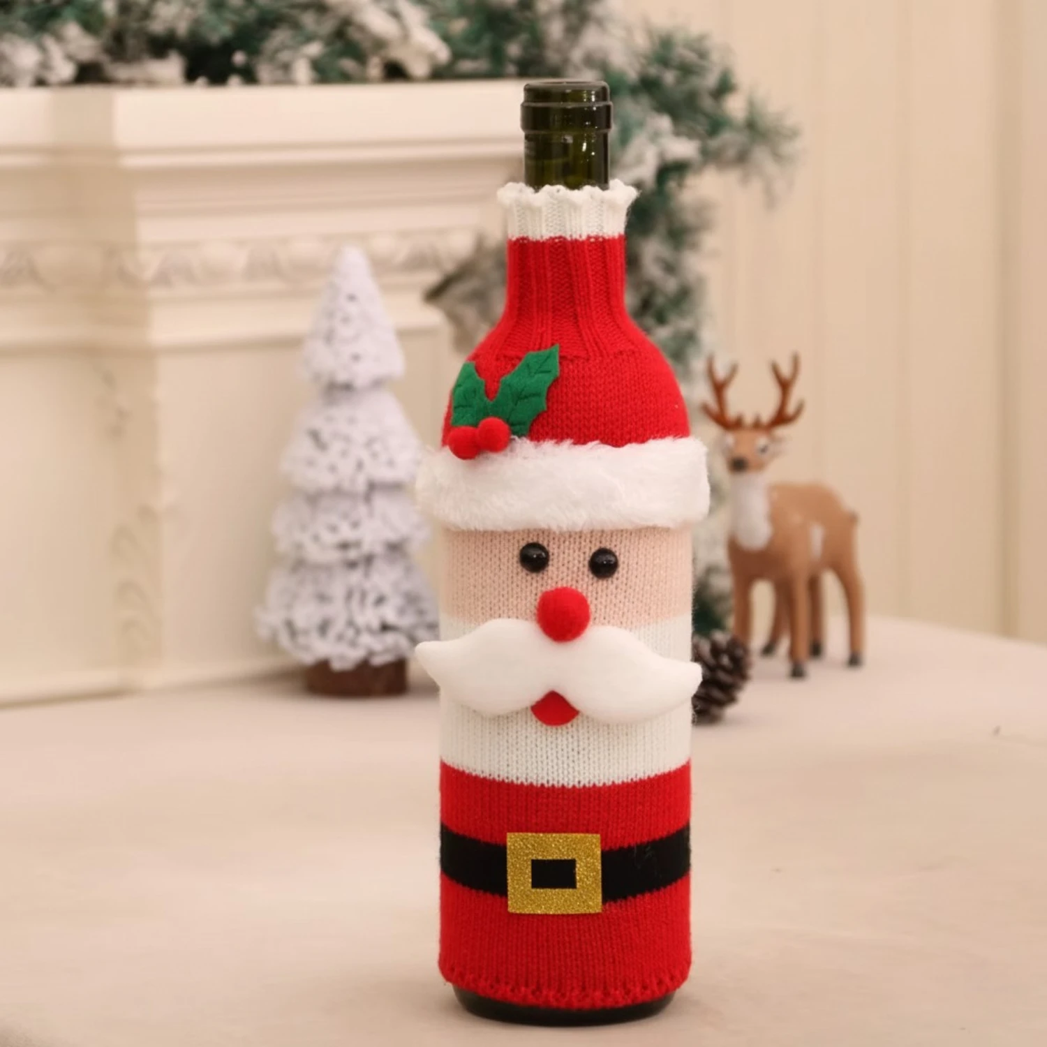 Christmas Santa Wine Bottle Covers For Gifts