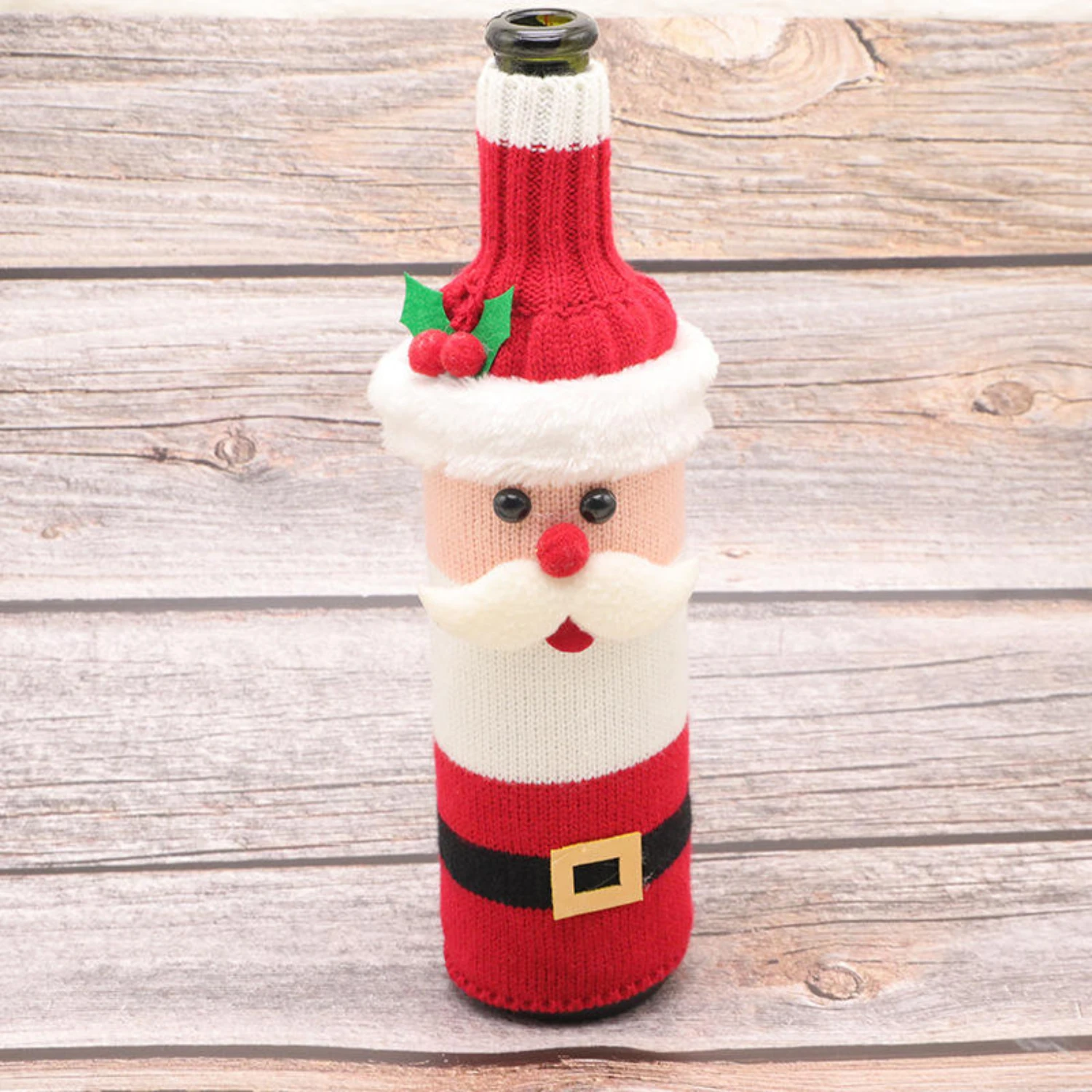 Pack of 2 Christmas Santa Wine Bottle Covers - Image 2