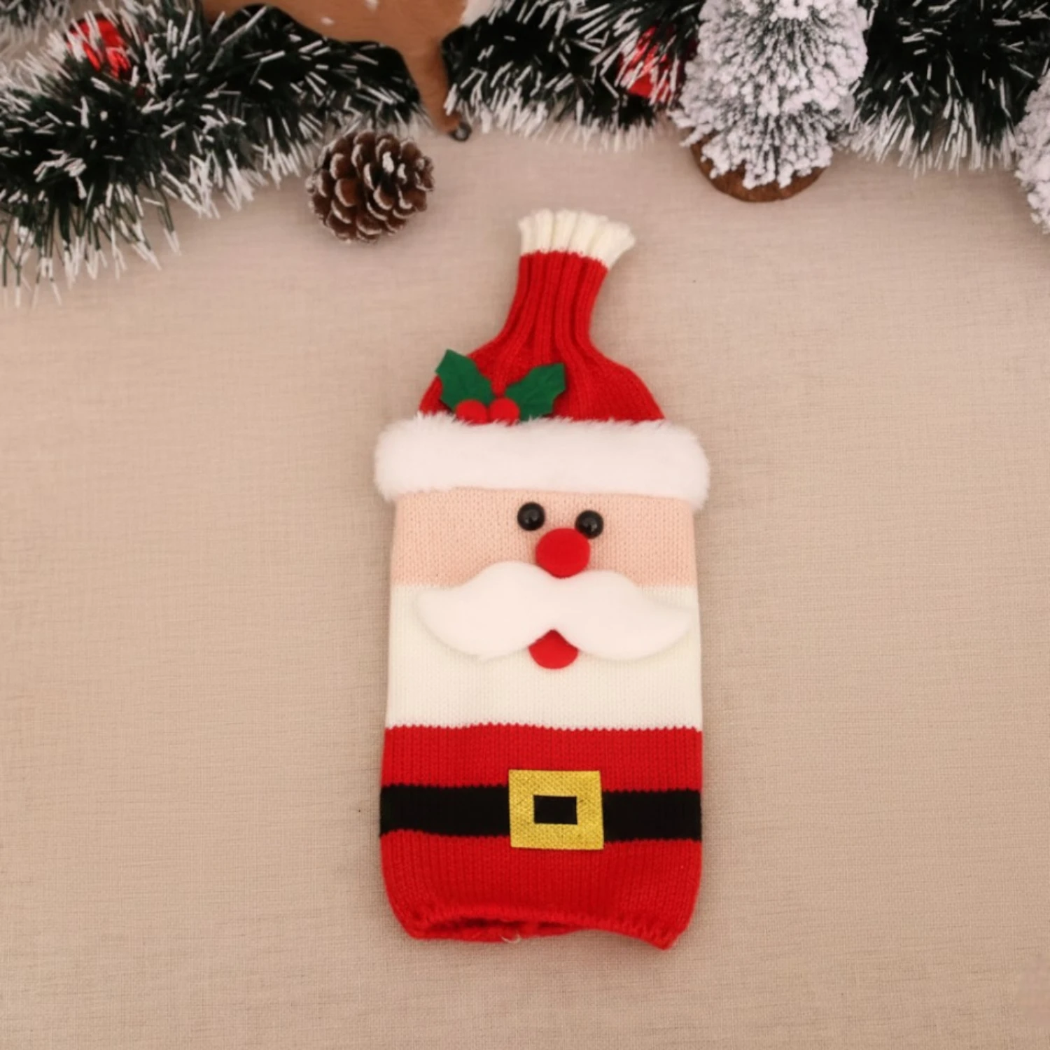 Pack of 2 Christmas Santa Wine Bottle Covers - Image 4