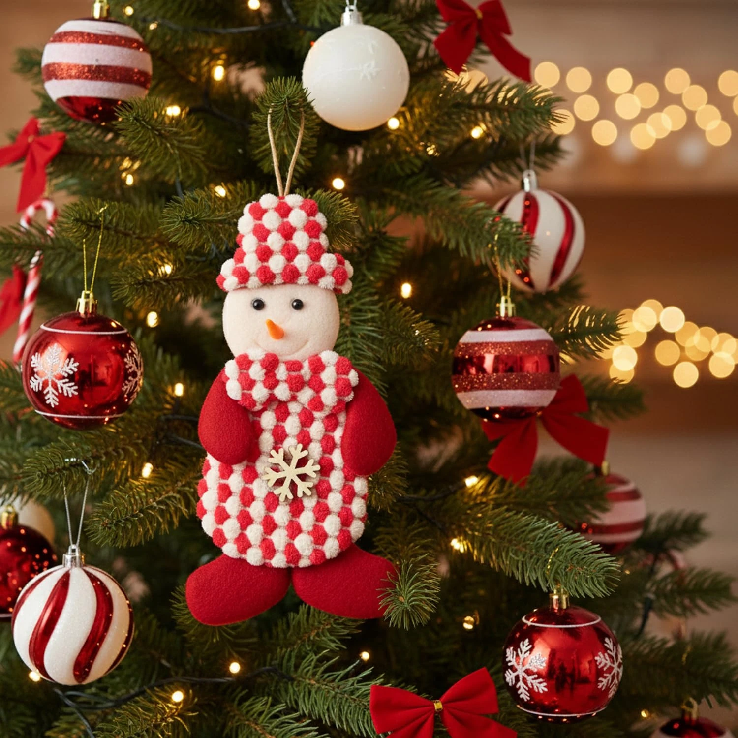 Snowman Hanging Ornament Christmas Tree Decoration Items Hanging Ornaments(Pack Of 2) - Image 2