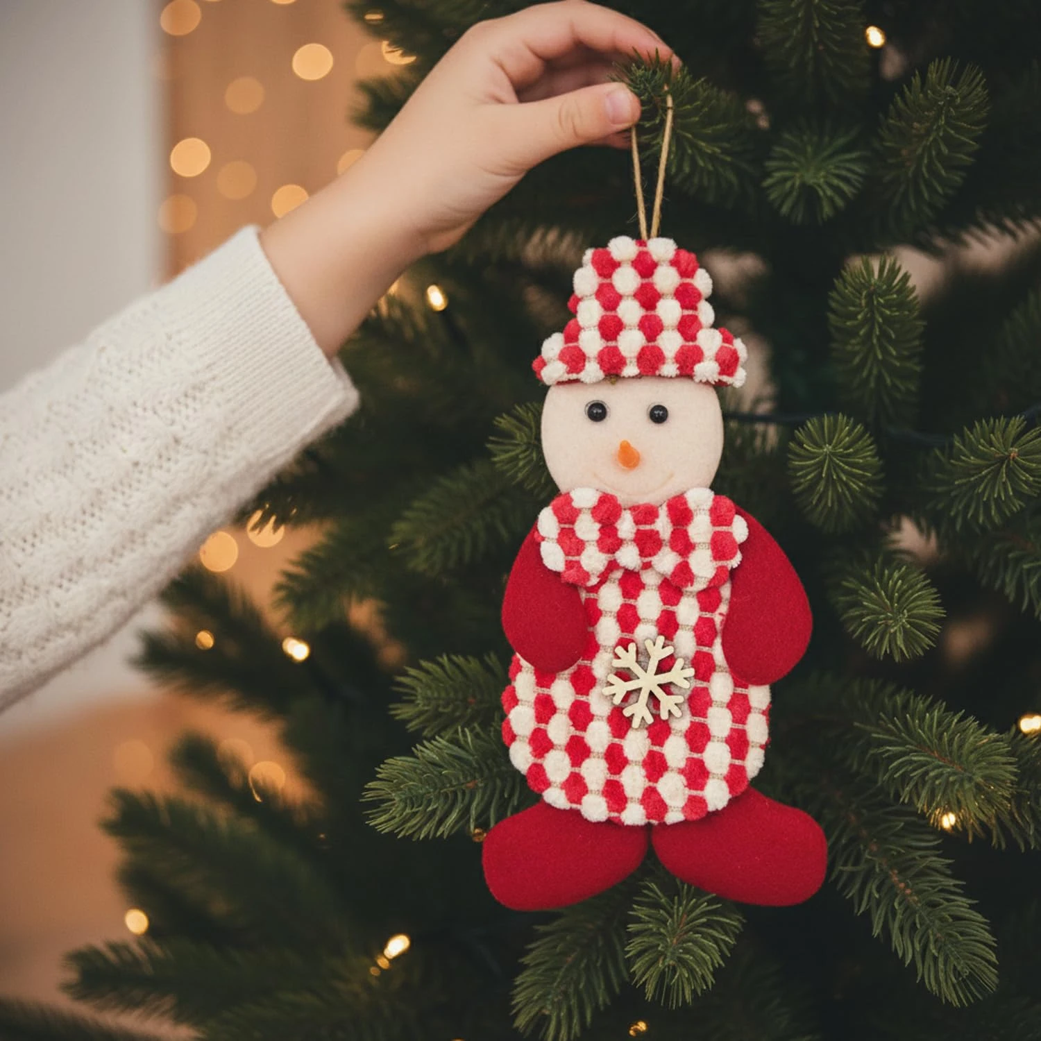 Snowman Hanging Ornament Christmas Tree Decoration Items Hanging Ornaments(Pack Of 2) - Image 3