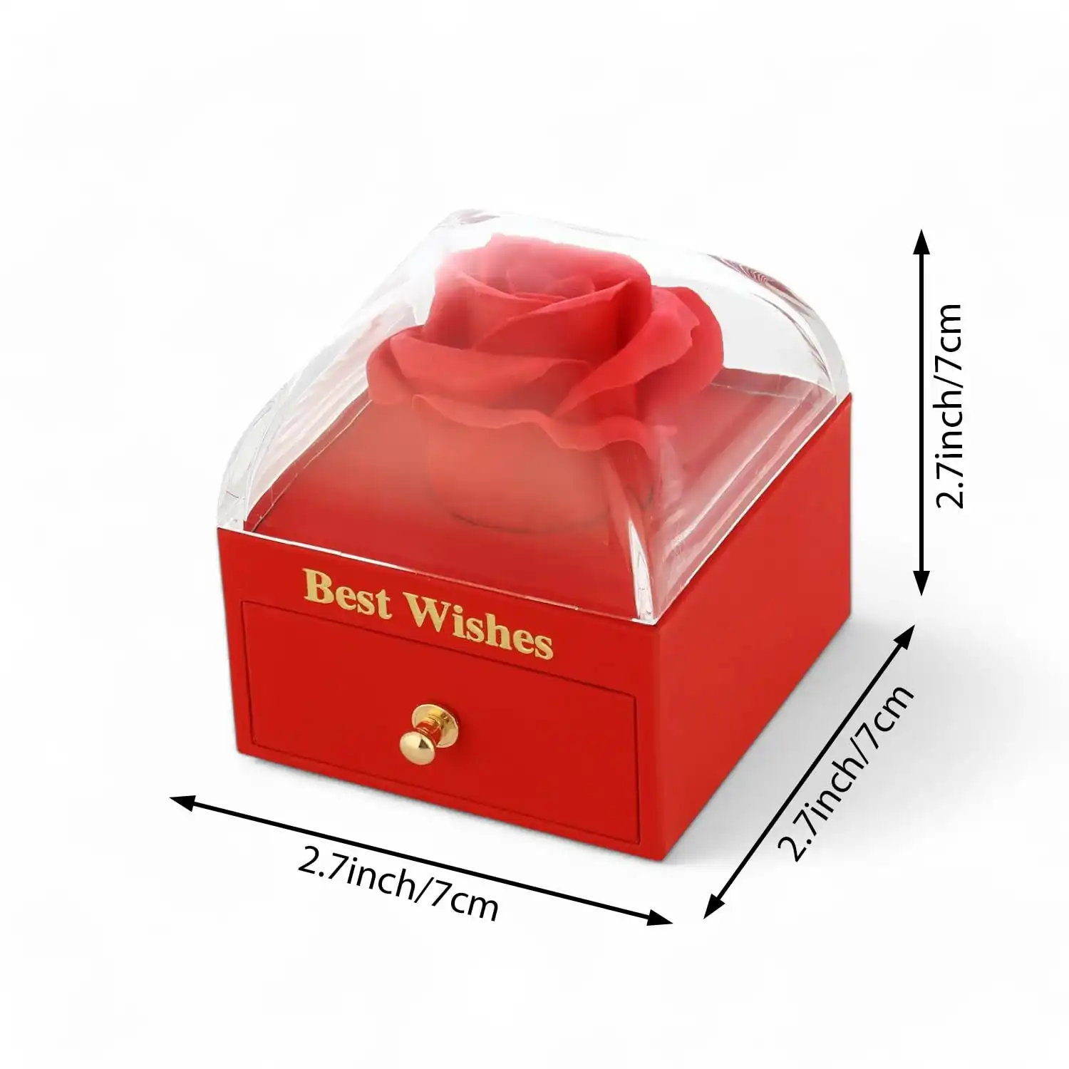 Ascension Preserved Red Rose Flower Gift Box for Girlfriend Boyfriend Husband Wife Eternal Rose Flower with Jewelry Storage Box Roses Box Roses Gift for Valentine's Day Birthday Anniversary - Image 2