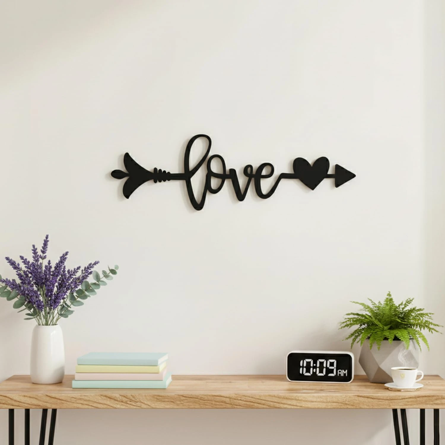 ascension Love Arrow Wooden Wall Decor Sign for Bedroom Living Room | Valentine Gift for Girlfriend Boyfriend Husband Wife